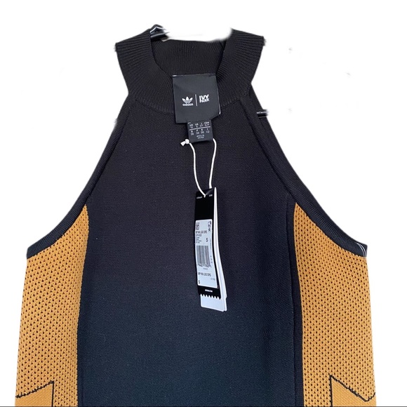 adidas Ivy Park Logo Dress knit black bodycon small nwt - Picture 8 of 9